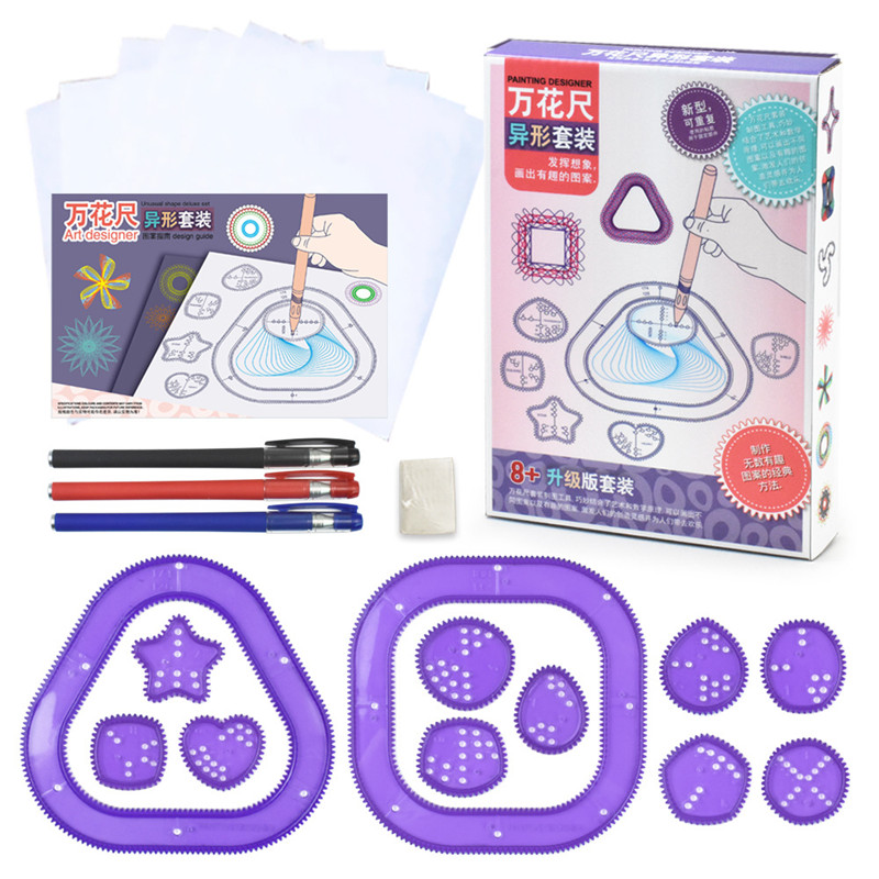 Kids Education Template - Zabawny zestaw zabawek do rysowania Spirograph