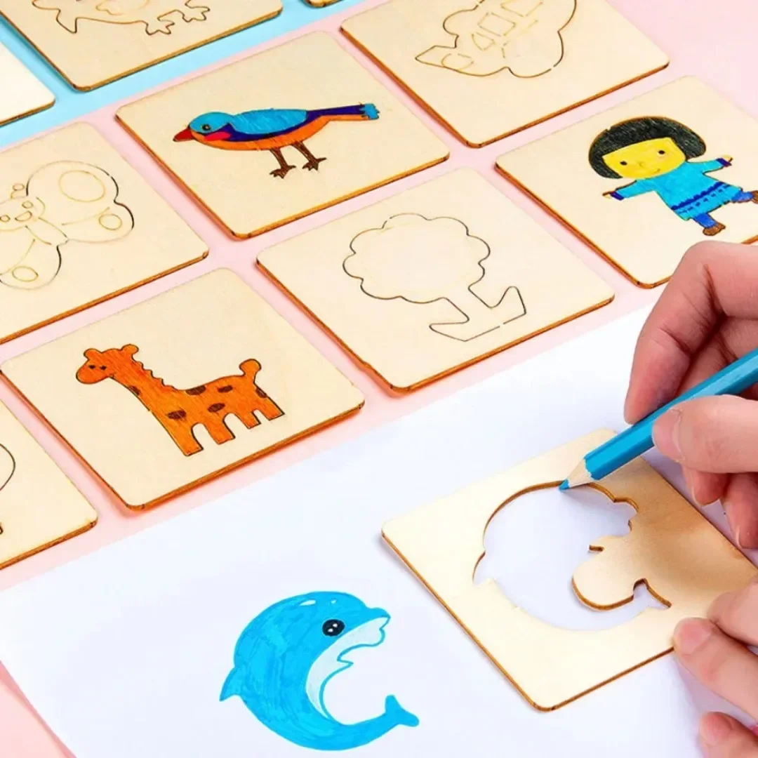 20 SZT. Drewniane szablony do  – Kids Education Template recenzja i cena