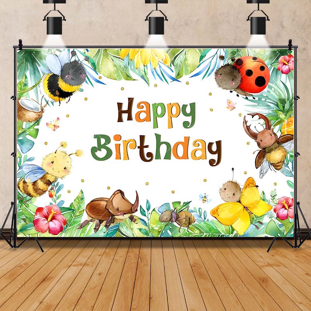 Cartoon Insect Party Early Edu – Background For Kids Education recenzja i cena
