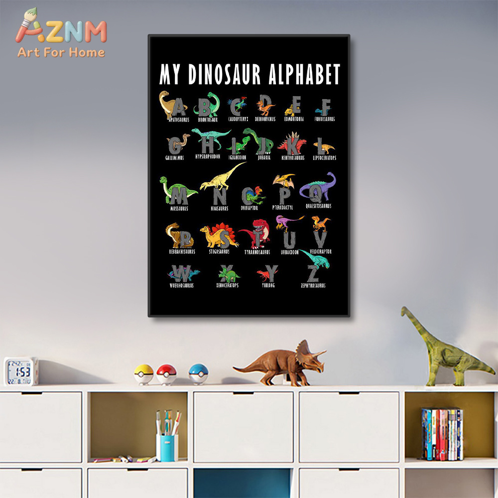 AZNM Alfabet Dinozaurów Obraz  – Background For Kids Education recenzja i cena