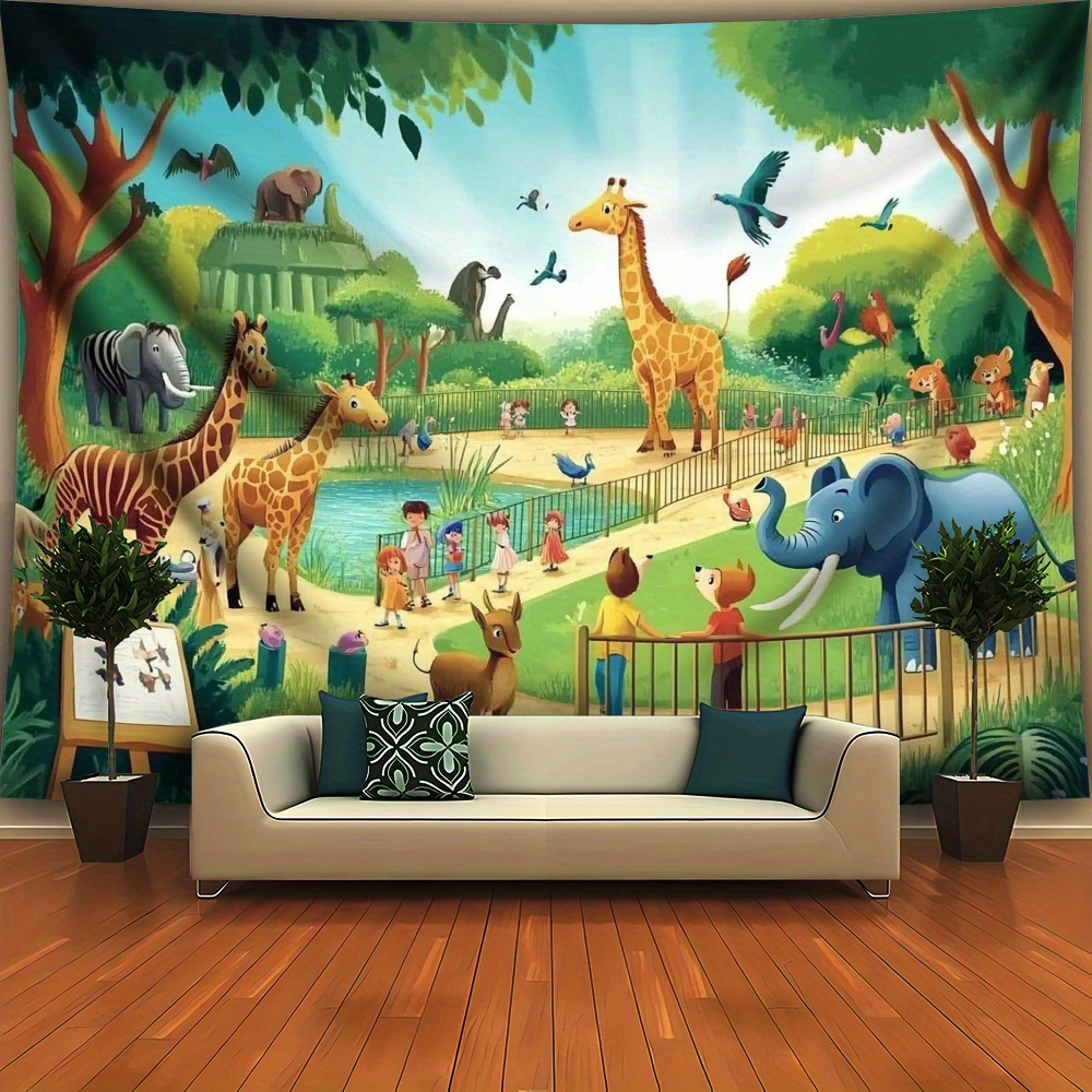 1 szt. Kreskówkowy Zwierzynnik – Background For Kids Education recenzja i cena