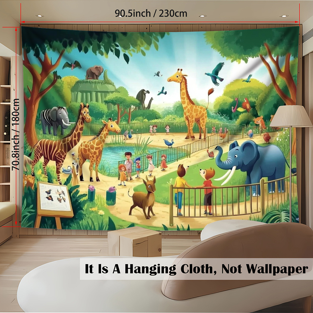 1 szt. Kreskówkowy Zwierzynnik – Background For Kids Education recenzja i cena